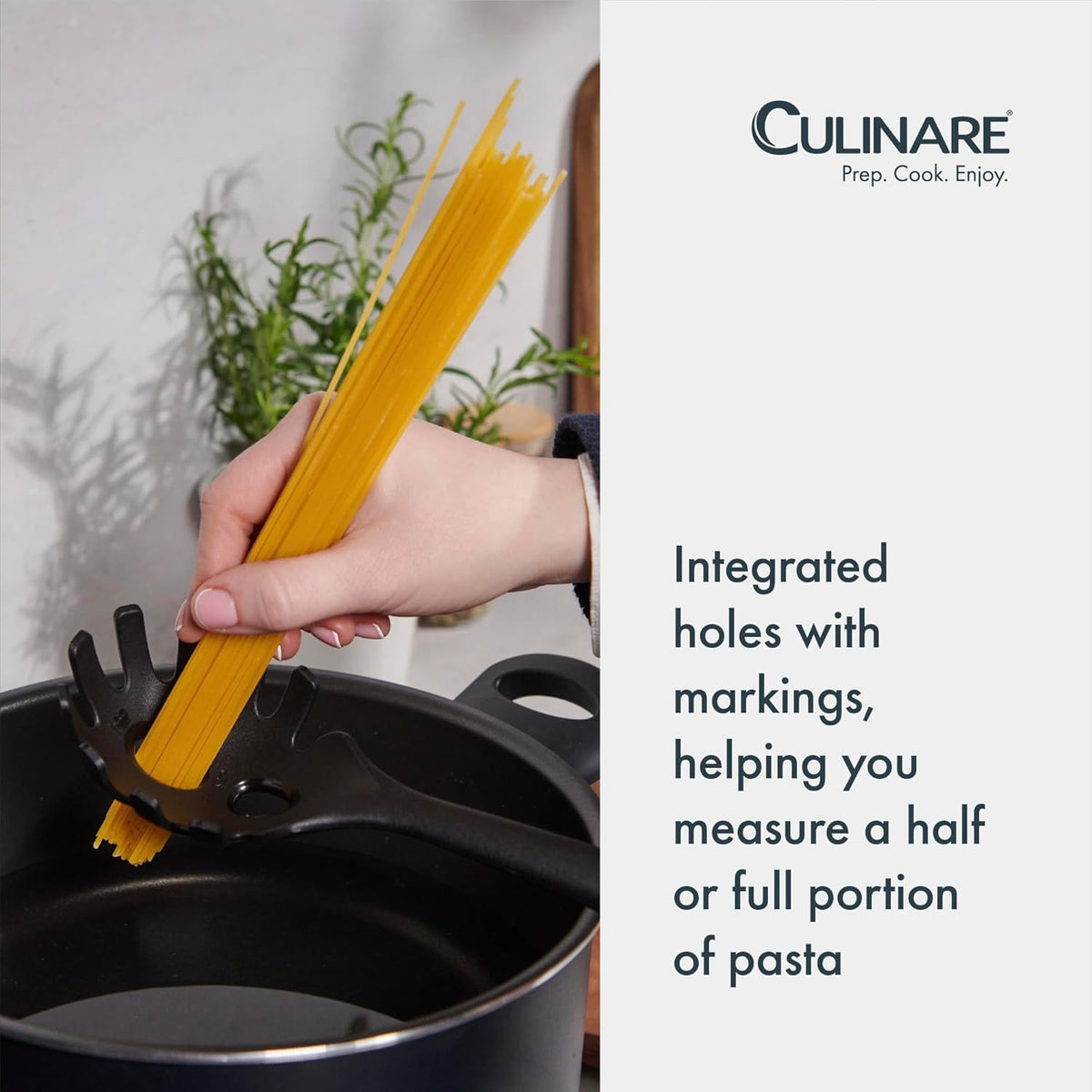 Culinare Pasta Server Grey C240907 | Essential Utensil for Non-Stick Cookware