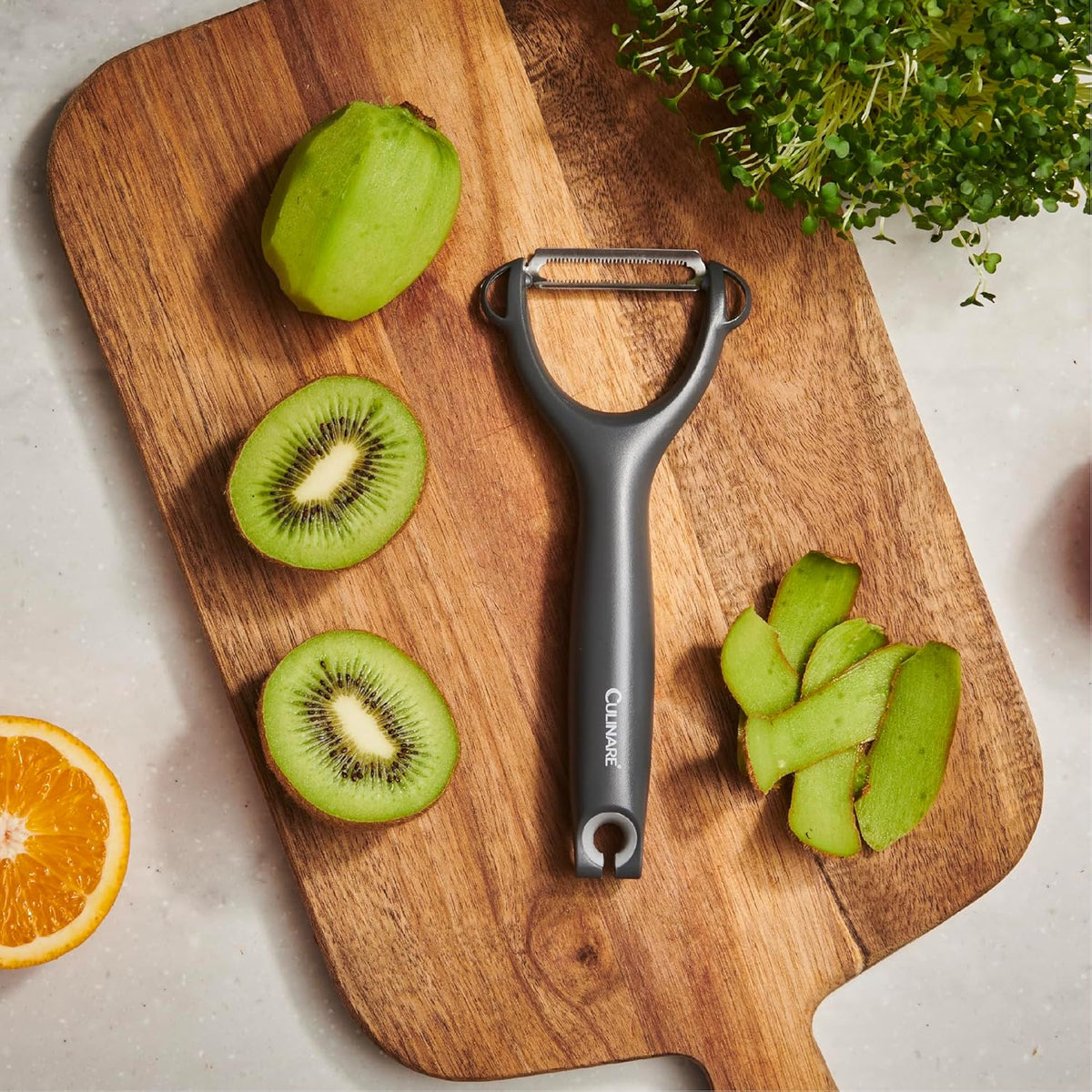 Culinare Serrated Y-Peeler Grey C240204 | Super-Sharp Blade for Smooth Peeling