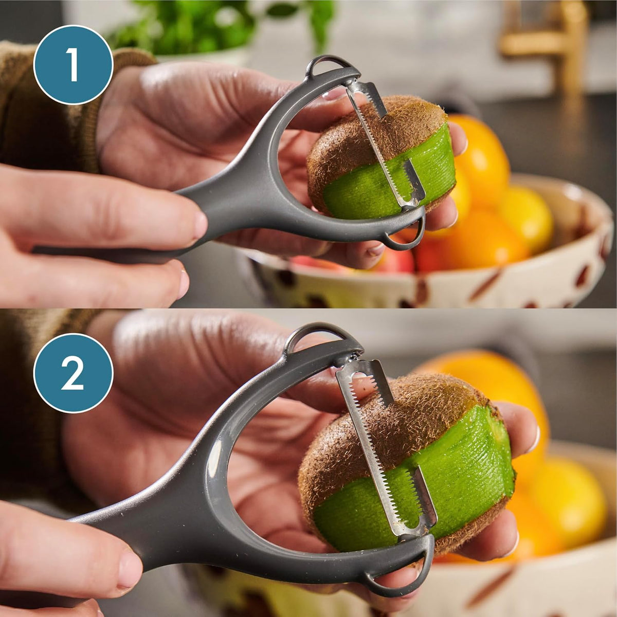 Culinare Serrated Y-Peeler Grey C240204 | Super-Sharp Blade for Smooth Peeling