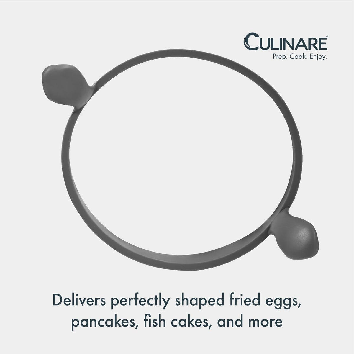 Culinare Silicone Egg Ring Grey 9cm C240801 | Makes Perfectly Shaped Eggs and Pancakes