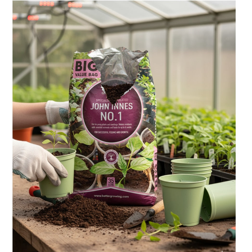 Growmoor John Innes No.1 Compost 35Ltr 35LTRJI1 | Specially Formulated | Use for Young Plants and Seedlings | Retains Moisture | Adds Essential Nutrients and Feeds for upto 4 Weeks | For Successful Feeding and Growth | Added Nutrients and Trace Elements for Healthier Plants