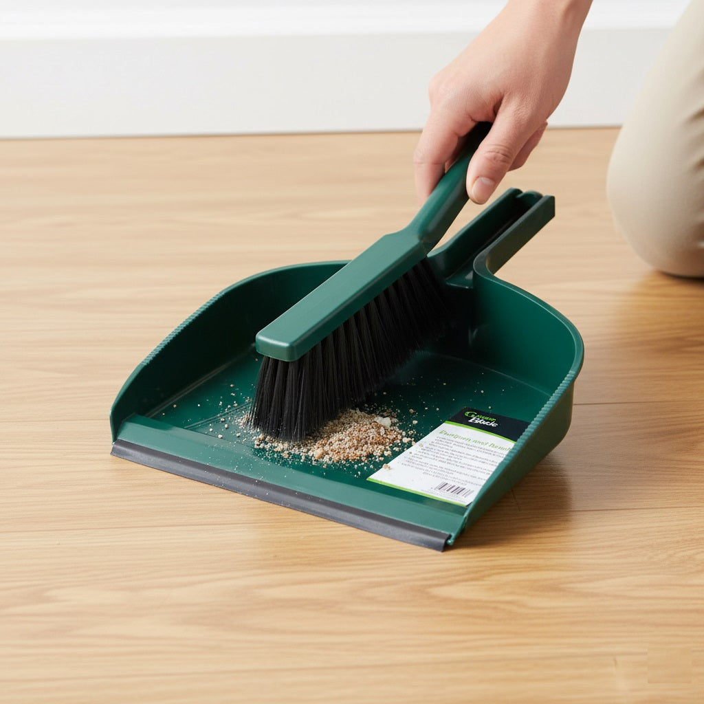 Green Blade Dustpan and Brush Set Green Large DP103
