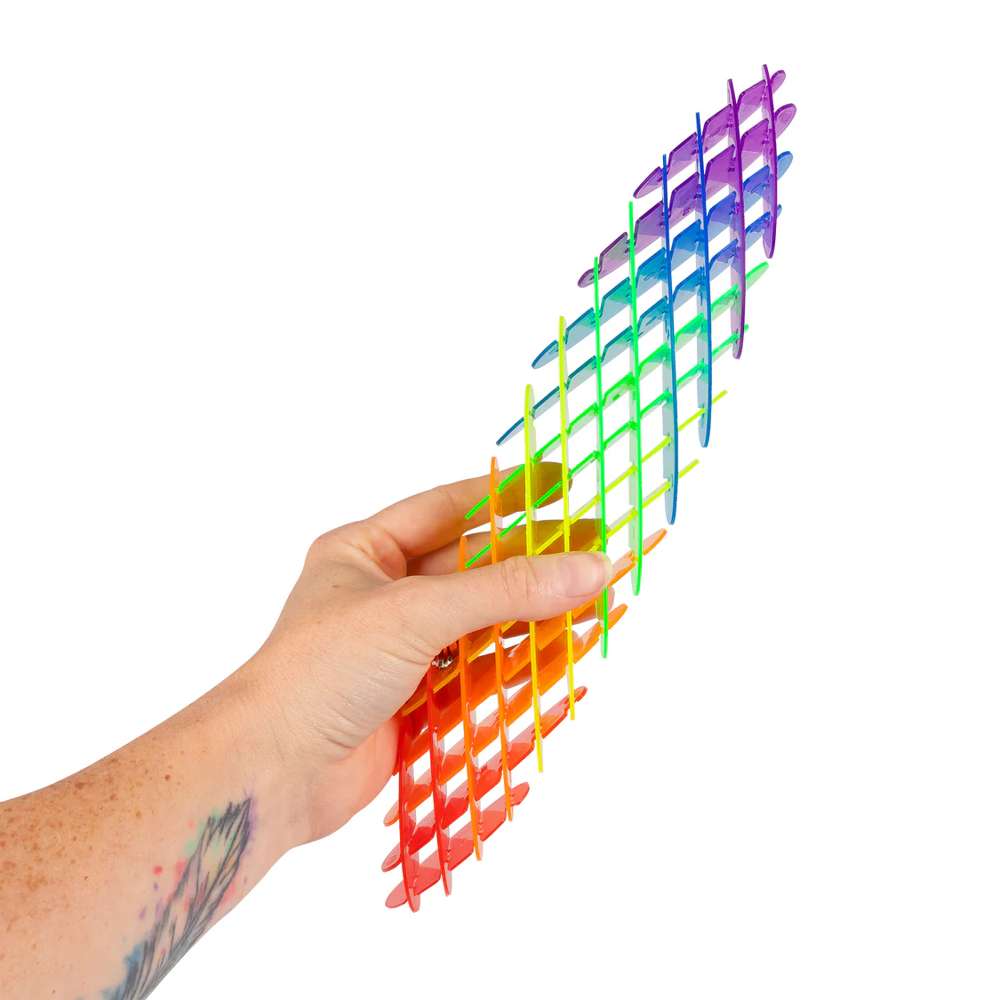 HGL Rainbow Flexi Fidget Multicolour 13cm SV22043 | Click-Clack Sensory Sound