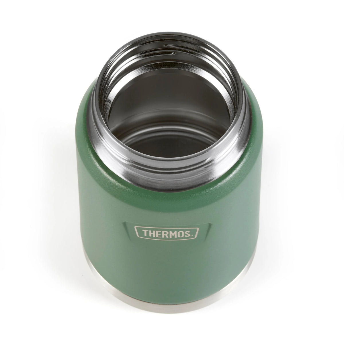 Thermos Icon Series Food Flask Rock Cap Green 10cm x 10cm x 18.5cm 710ml 510g 230116 | Includes Stainless Steel Spoon | Vacuum Insulated Stainless Steel | 14-Hrs Hot and 24-Hrs Cold | Leakproof | Durable and Portable | Non-slip Base | Insulated Pressure