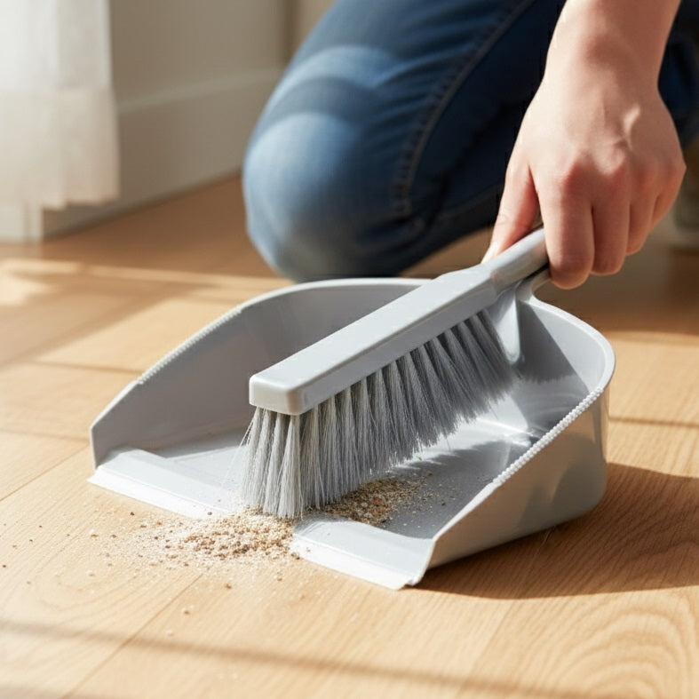 Ashley Dustpan and Brush Set Grey Large DP104