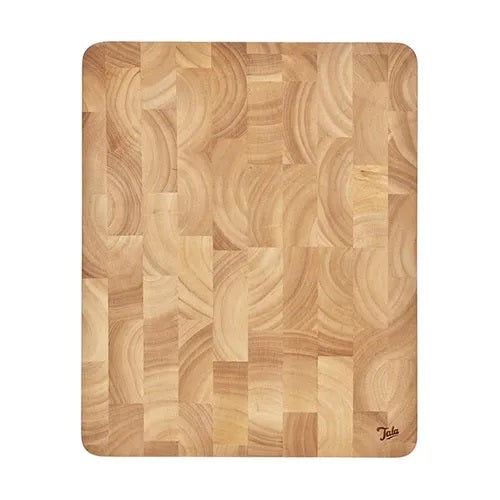 Tala Hevea End Grain Rectangular Board Natural 37cm x 30cm x 3cm 10A40024