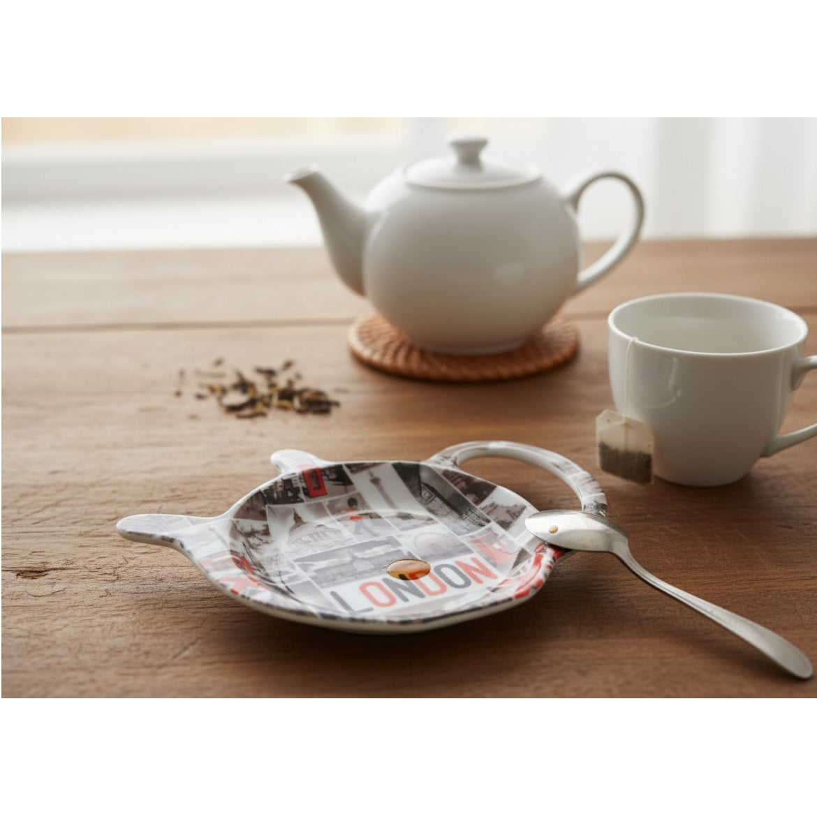 London Photos Melamine Tea Bags Tidy Multicolour KKC06