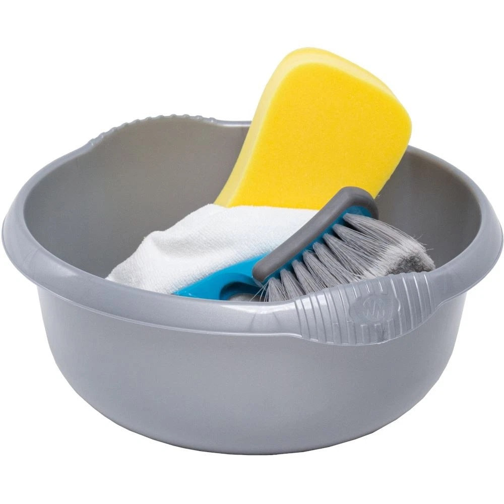 Wham Casa Washing Up Round Plastic Bowl Silver 36cm 11275