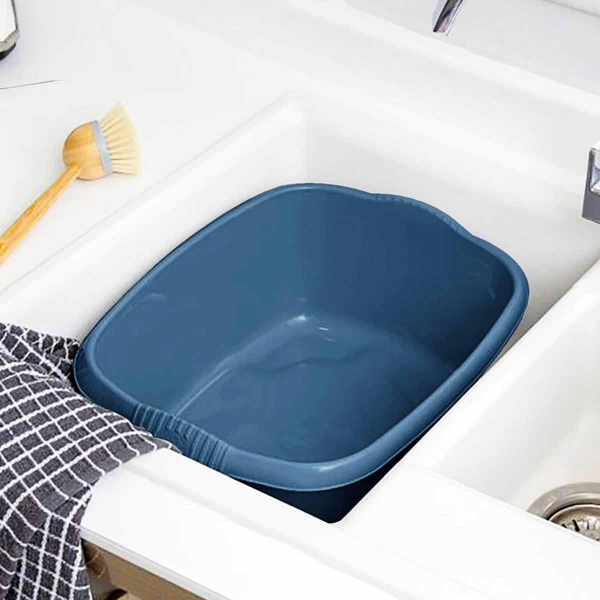 Wham Casa Washing Up Rectangular Plastic Bowl Navy 39cm 17244