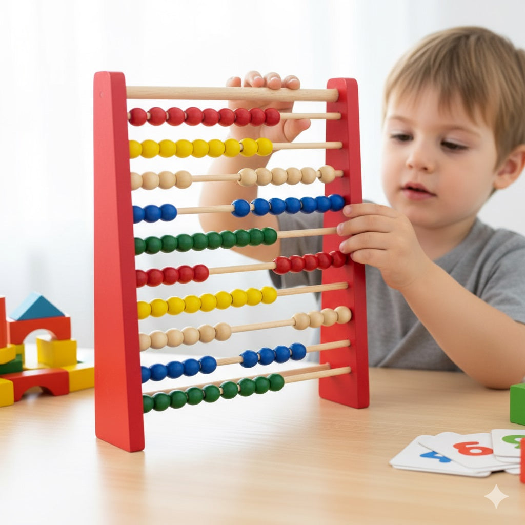Tobar Wooden Abacus Multicolour 19518FSC | A Classic Way to Learn Maths | Hand to Eye Coordination | Problem Solving | Numeracy