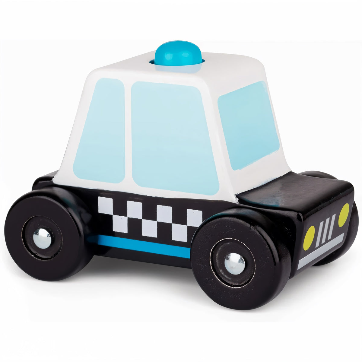 Tobar Wooden Sound and Play Police Car Multicolour H7cm x W6cm x D10cm 37880FSC | Hand to Eye Coordination | Imagination | Understanding the World | Social Skills