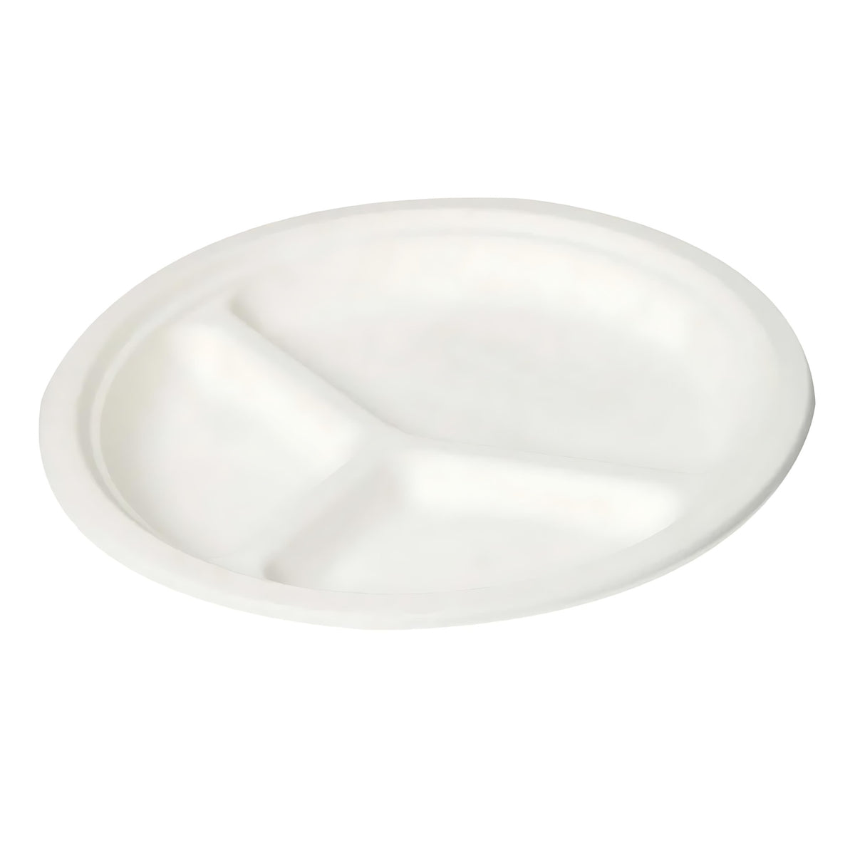 Best House 3 Compartment Reusable Plates White 10-Inch Pack of 8 BB0605