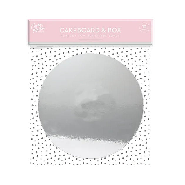 Cooke and Miller Foiled Cakeboard and Patterned Box Assorted 12-Inch Pack of 1 HOM4319OB | Perfect for Homemade Bakes