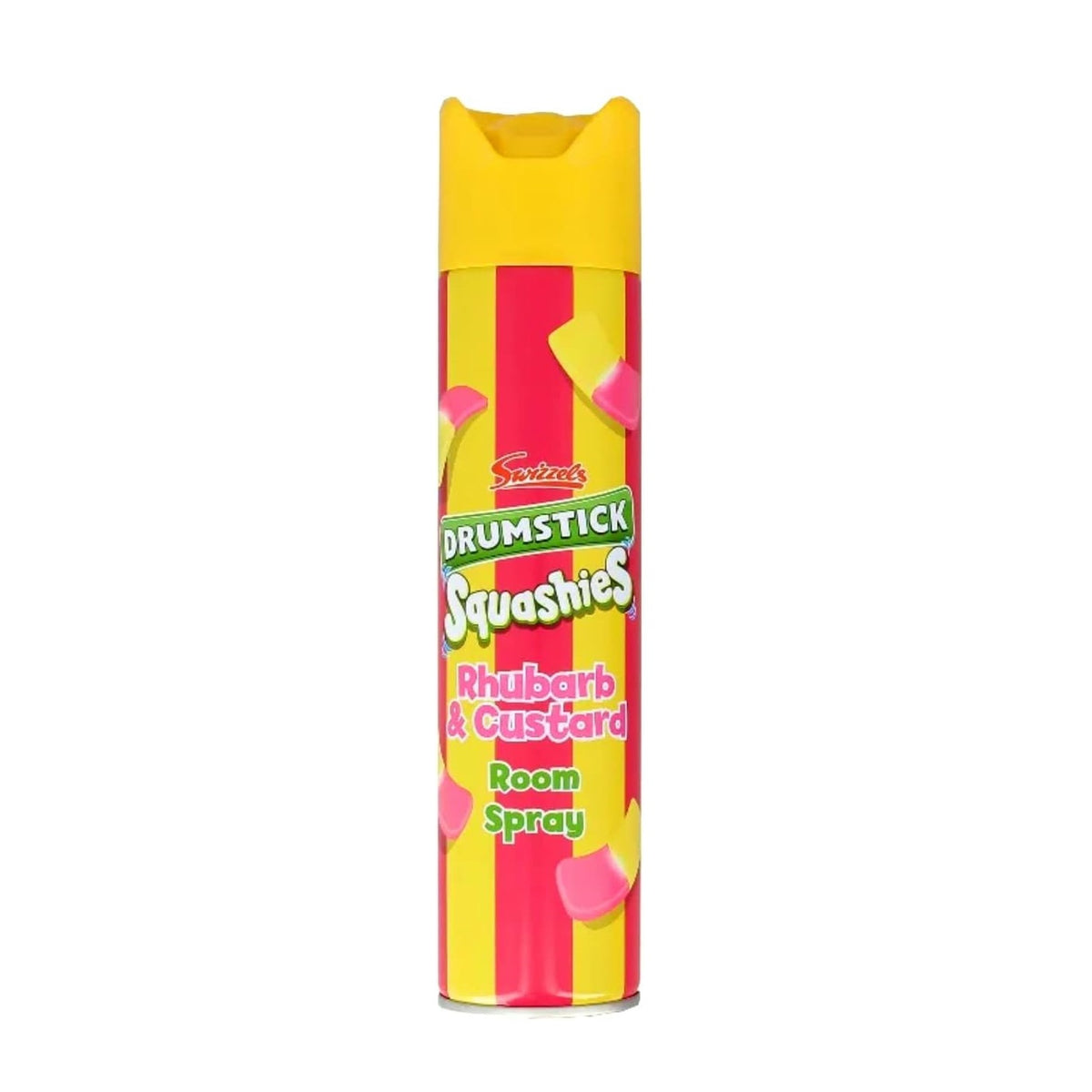Swizzels Drumstick Squashies Rhubarb and Custard Room Spray Multicoloured 300ml SWIZ2 | Sweet Candy Fragrance Air Freshener | Long-Lasting Scent | For Home-Office and Car