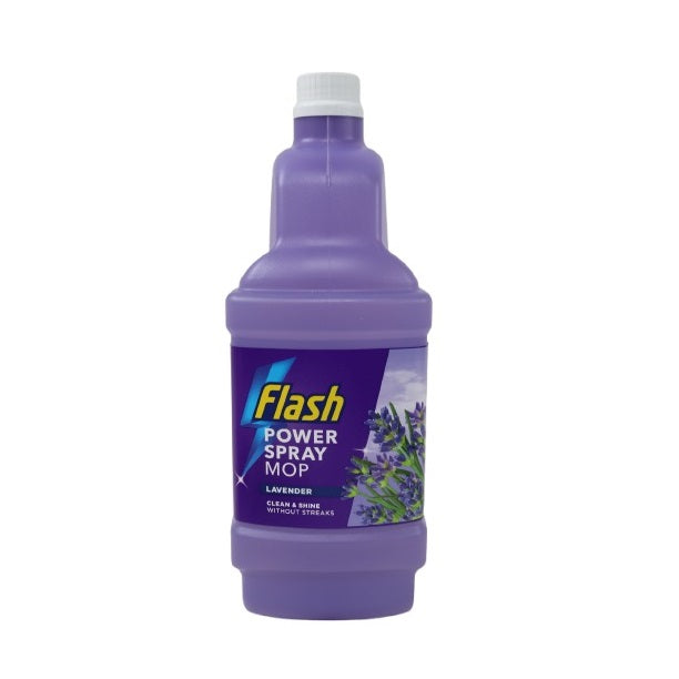 Flash Power Spray Mop Refill Lavender 1.25Ltr C003992 | Lavender Scent Floor Cleaner | Multipurpose Cleaner | Cleans and Shines Without Streaks | For Flash Power Mop System | Effective on Multiple Surfaces