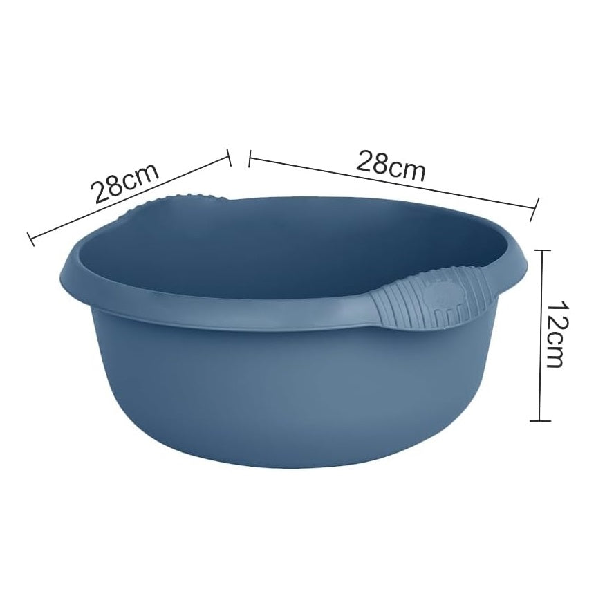 Wham Round Casa Bowl 28cm Navy 17132 | Durable Plastic Mixing and Washing Bowl | Lightweight and Easy to Clean | Ideal for Kitchen-Laundry and Household Use