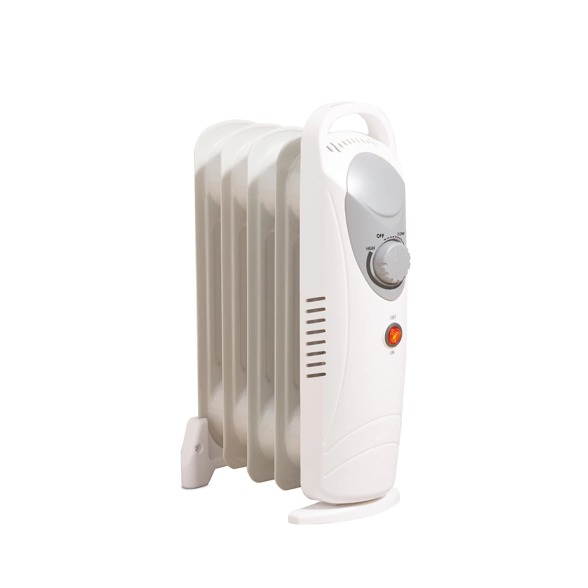 Daewoo 650W Mini Oil Filled Radiator White HEA1143 | Thermostat Control | Power Indicator | Portable | Safe and Secure