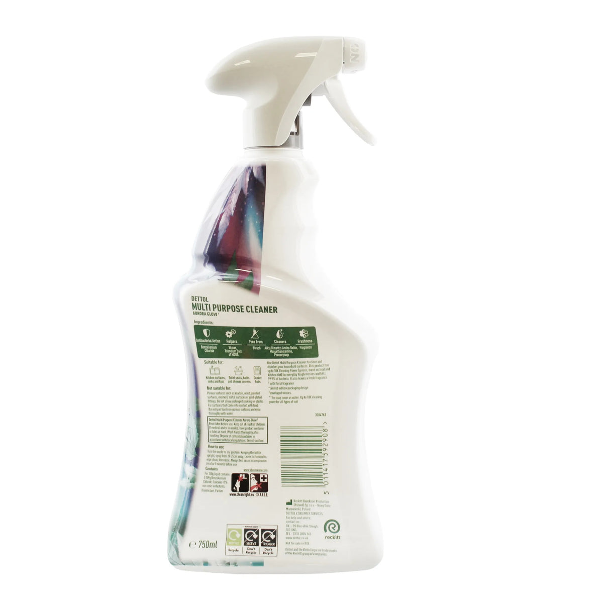 Dettol Aurora Glow Multi Purpose Cleaner White 750ml HODET264 | 10x Cleaning Power