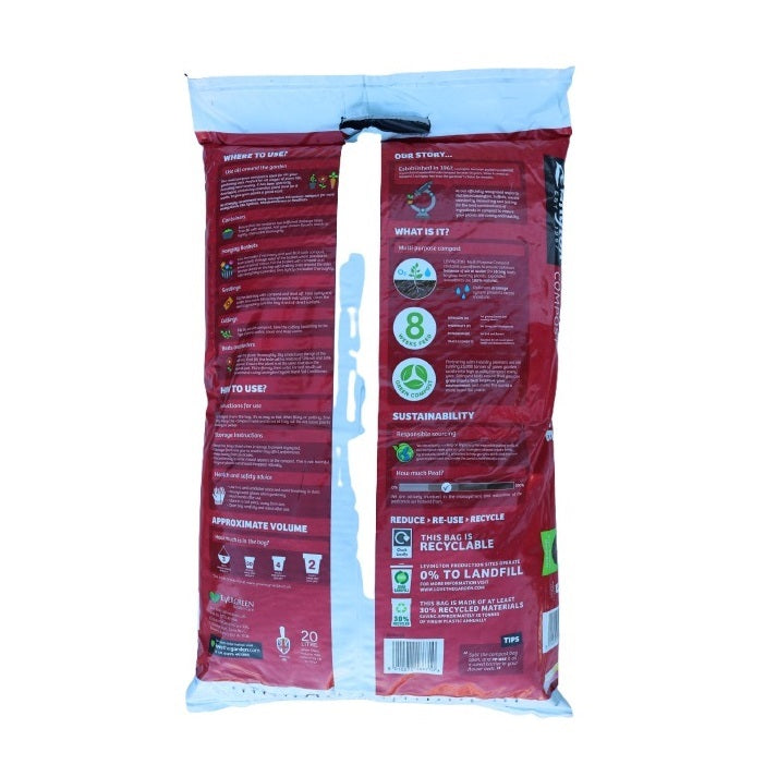 Levington Multi Purpose Compost Multicoloured 20Ltr 121252 | Enriched Plant Feed for 8 Weeks | Ideal for Pots-Beds-Borders and Hanging Baskets | Balanced Nutrients for Healthy Growth | Pet and Child Friendly | Unique Texture for Stronger Roots | For
