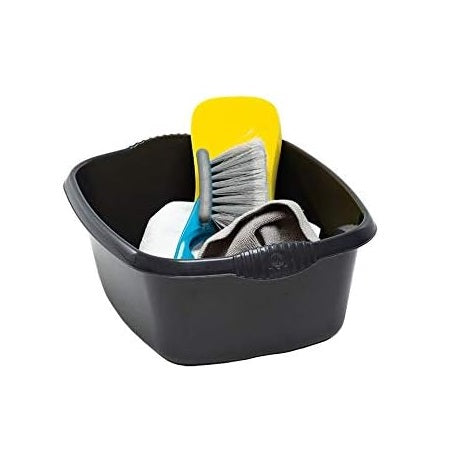 Wham Square Casa Bowl 32cm Midnight Black 17205 | Durable Plastic Mixing and Washing Bowl | Lightweight and Easy to Clean | Ideal for Kitchen-Laundry and Household Use