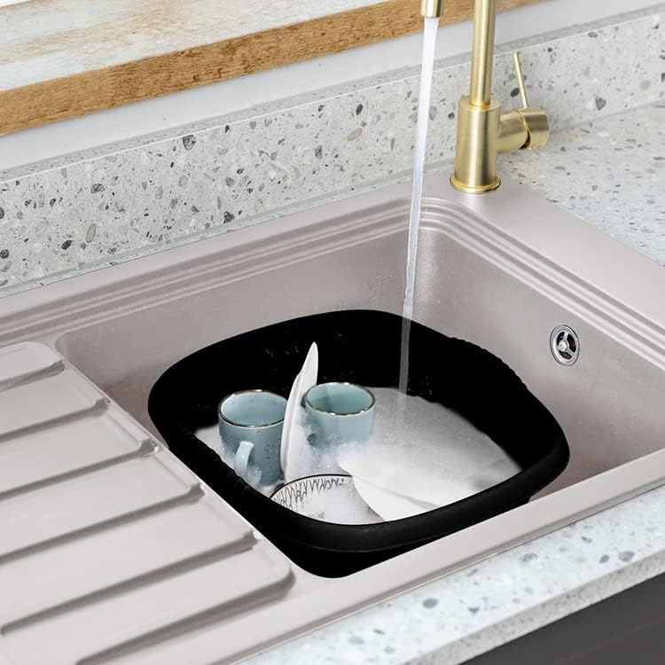 Wham Square Casa Bowl 32cm Midnight Black 17205 | Durable Plastic Mixing and Washing Bowl | Lightweight and Easy to Clean | Ideal for Kitchen-Laundry and Household Use