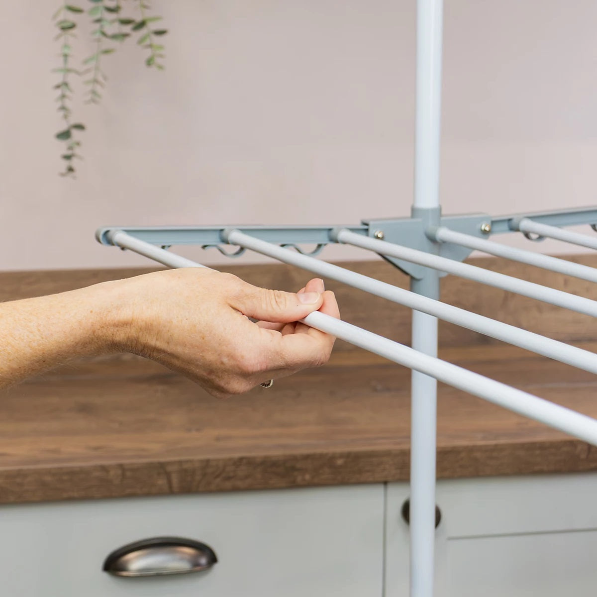 JVL 3 Tier Drying Rack White 11-067-T | 21Mtr Drying Space | Holds Large Laundry Loads | 23 Hanging Bars