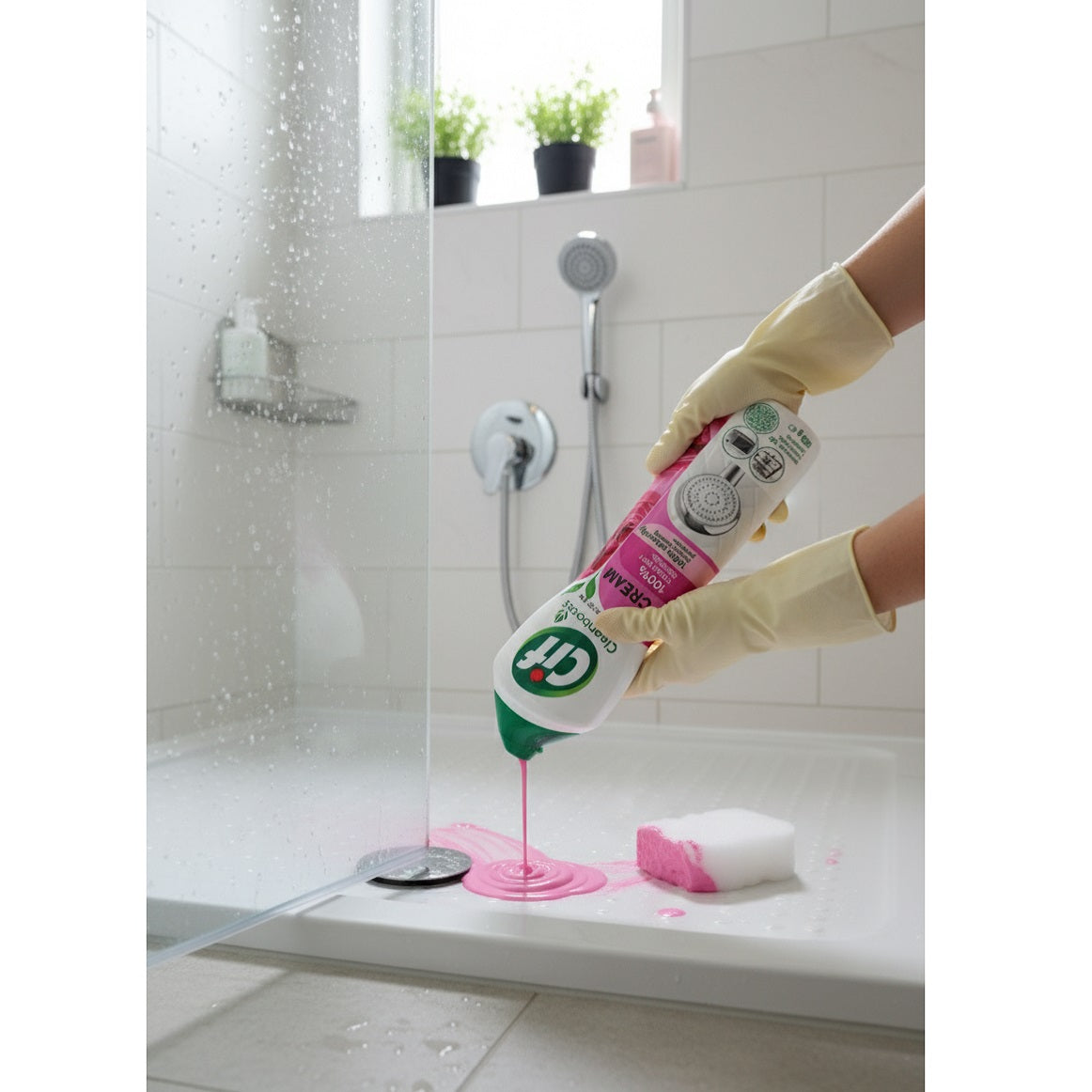CIF Cleanboost Cream Pink 660g 26625 | 100 Percent Tough Dirt Removal | 100 Percent Naturally Derived Cleaning Particles | Removes 101 Stains with 1 Product