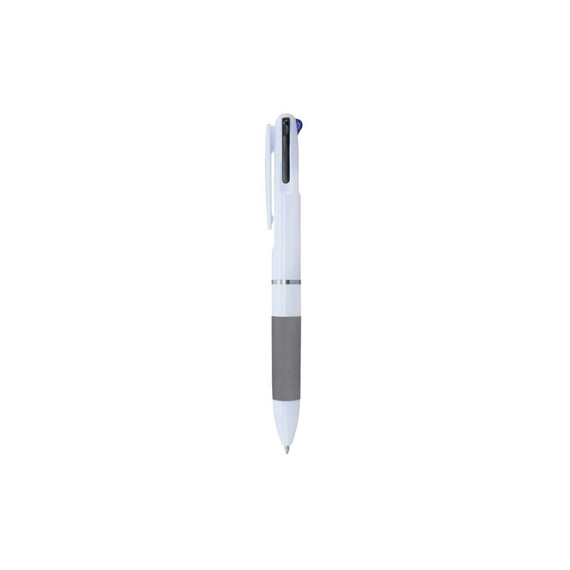 Feida Ballpoint Pens White and Grey Pack of 3 3883 | Smooth Writing | Waterproof Pens | Comfortable Grip | Uniform Ink Output | Push Design | For Office-School and Home Use