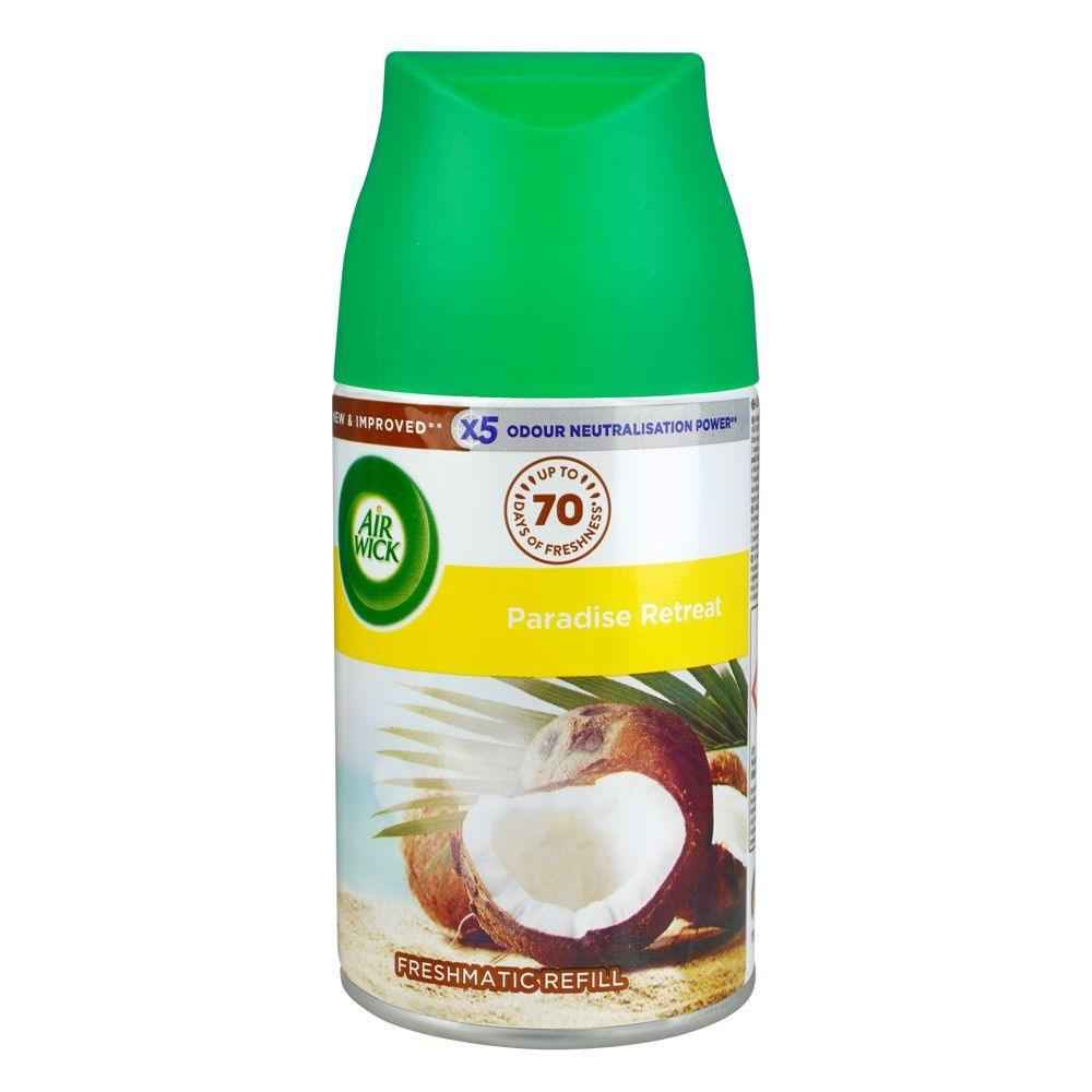Air Wick Freshmatic Refill Paradise Retreat Multicoloured 250ml AIR23 | Air Freshener Refill | Up to 70 Days of Freshness | Odour Neutralisation Power