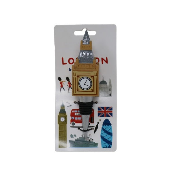 Puckator Novelty London Icons Big Ben Bottle Stopper Multicoloured 14cm x 4cm x 2.5cm BOT366 | Perfect Gift for Travelers and Collectors | Keeps Wine Fresh and Secure