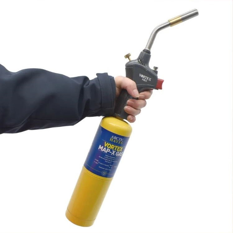 Arctic Hayes Vortex MAP-X Gas Cylinder Yellow 400g 55090494 | High Performance MAPP Gas | For Brazing-Soldering and Heating | High Temperature Gas