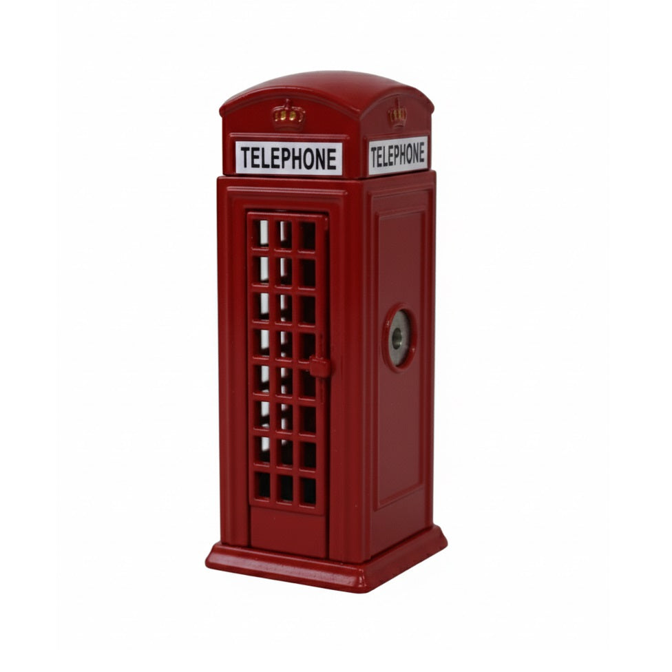 London Phone Booth Metal Pencil Sharpener Red MKR33