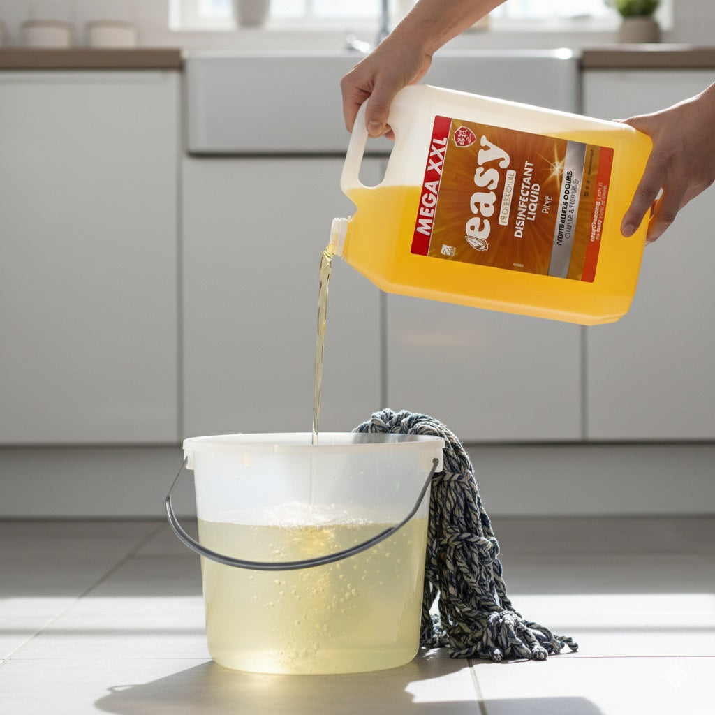 Easy Professional Disinfectant Liquide Pine 5Ltr 28649 | Neutralises Odours | Cleans and Freshens | Kills 99.9 Percent of Germs