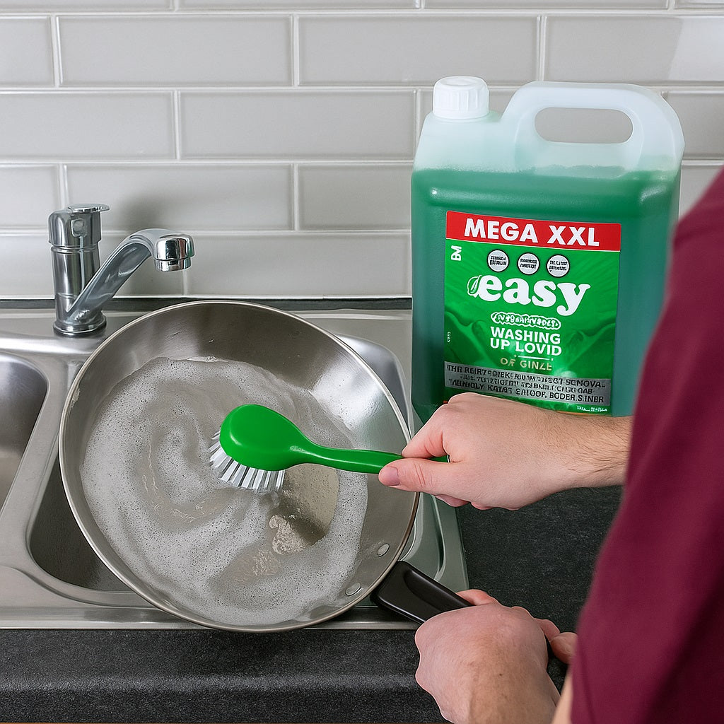 Easy Professional Original Washing up Liquid Green 5Ltr 28650 | Cuts through Grease | Leaves Dishes Sparkling Clean | Fresh Fragrance | Effective Grease and Dirt Removal | Infuses with a Light Fresh Scent