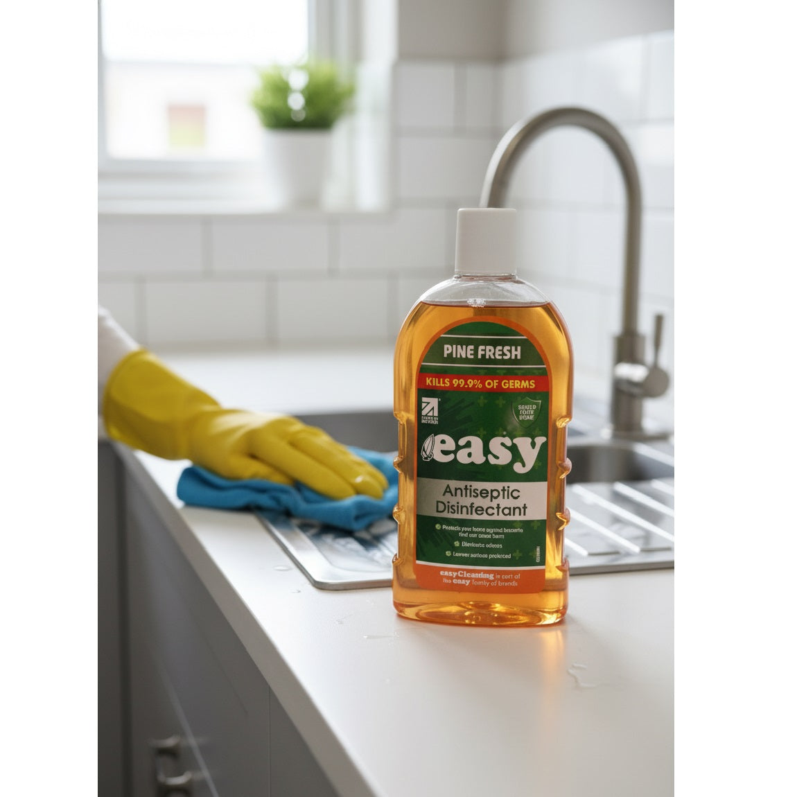 Easy Antiseptic Disinfectant Pine Fresh 500ml 22794 | Protects your Home against Bacteria that Cause Harm | Eliminates Odours | Leaves Surfaces Protected | Kills 99.9 Percent of Germs
