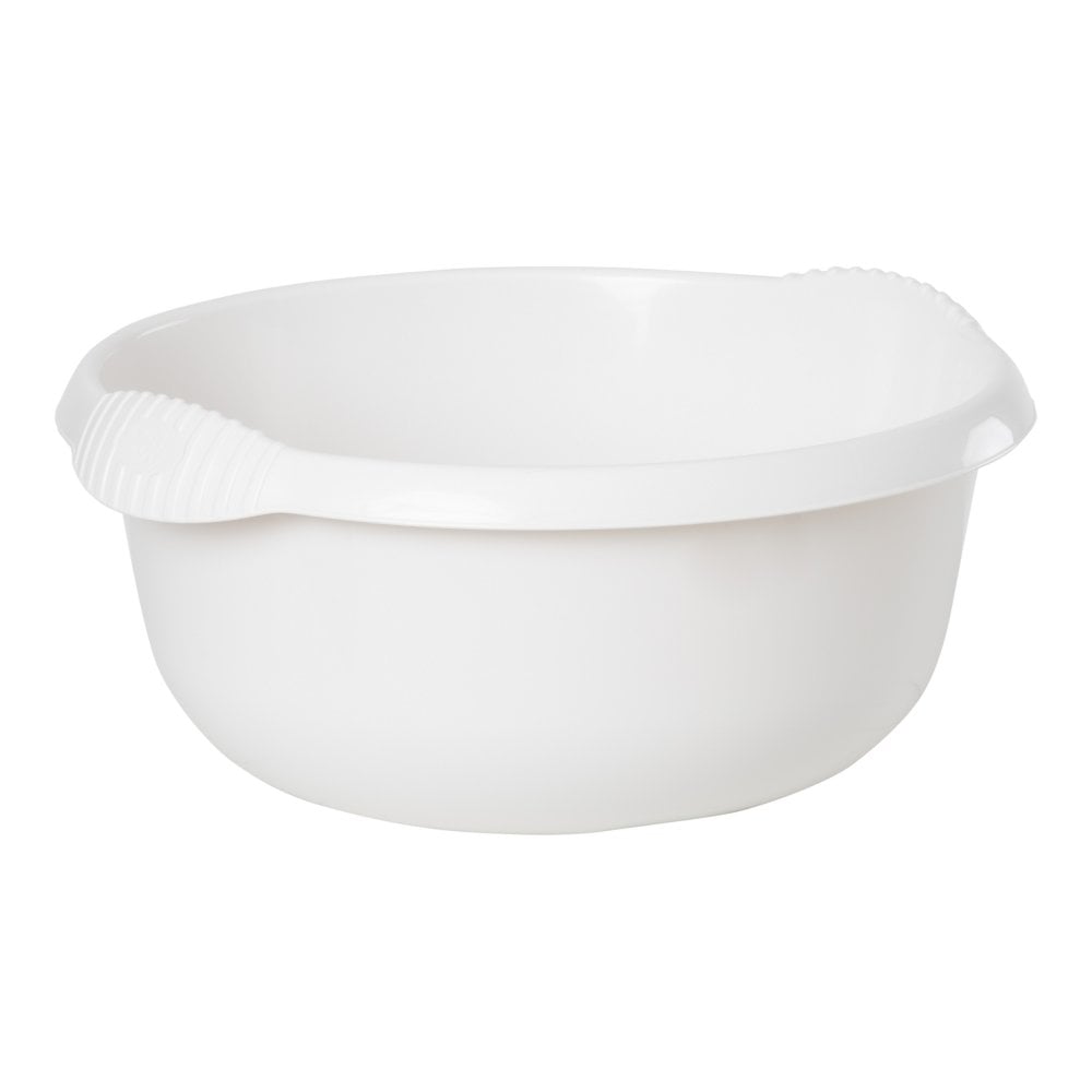 Wham Round Casa Bowl 32cm Snow White 17159 | Durable Plastic Mixing and Washing Bowl | Lightweight and Easy to Clean | Ideal for Kitchen-Laundry and Household Use