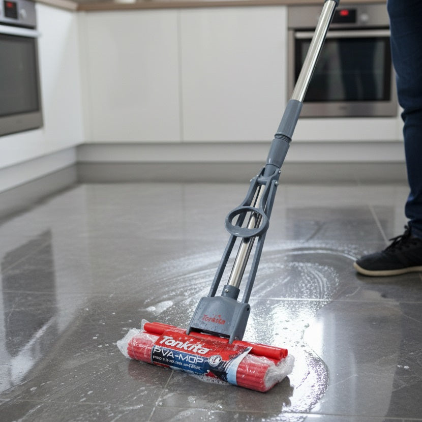 Tonkita PVA Mop Floor Cleaning System Multicoloured TK783 | Hands Free | Fast Cleaning and Dry