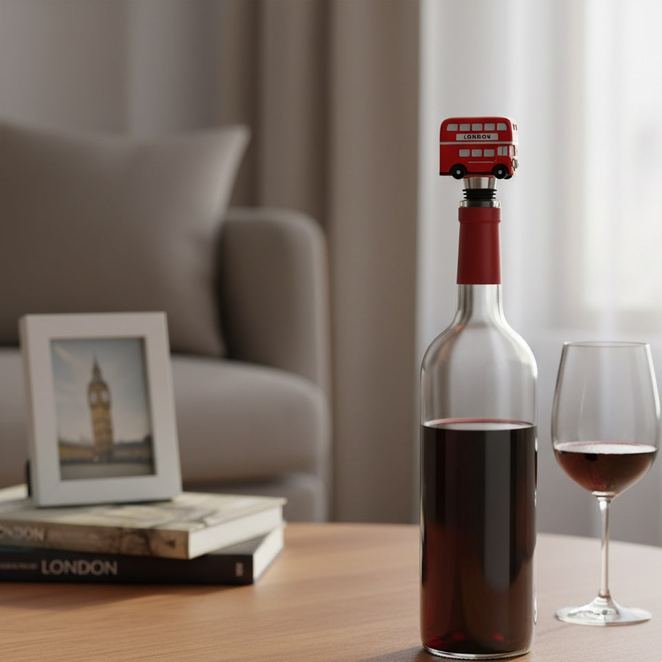 Puckator Ceramic London Routemaster Bus Bottle Stopper Red BOT134