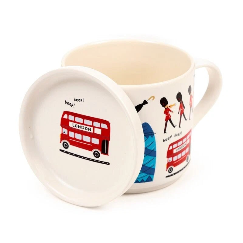Puckator London Souvenir Porcelain Mug and Coaster Set White MUGC42