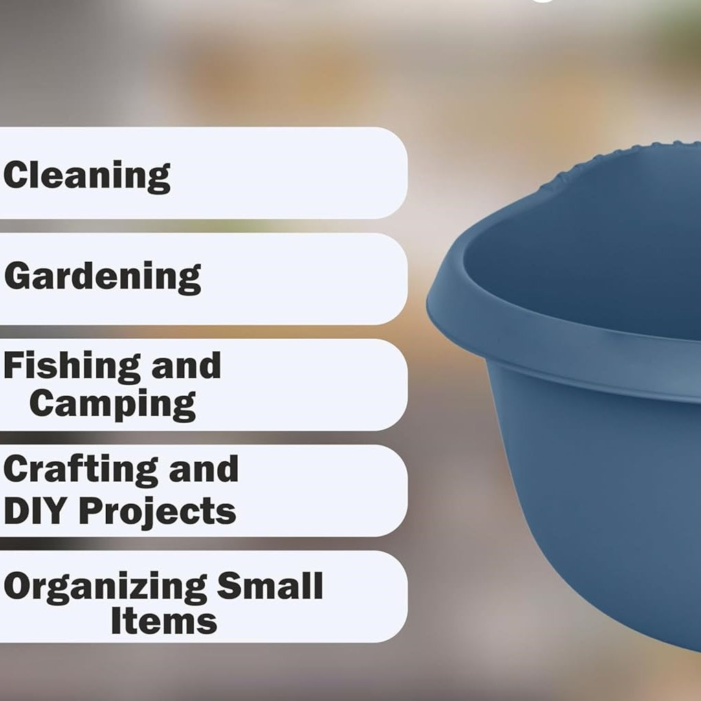 Wham Round Casa Bowl 32cm Navy 17157 | Durable Plastic Mixing and Washing Bowl | Lightweight and Easy to Clean | Ideal for Kitchen-Laundry and Household Use