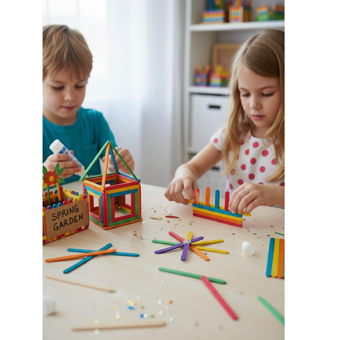 SIL Rainbow Craft Sticks Assorted 11cm x 1cm Pack of 72 CR0513A