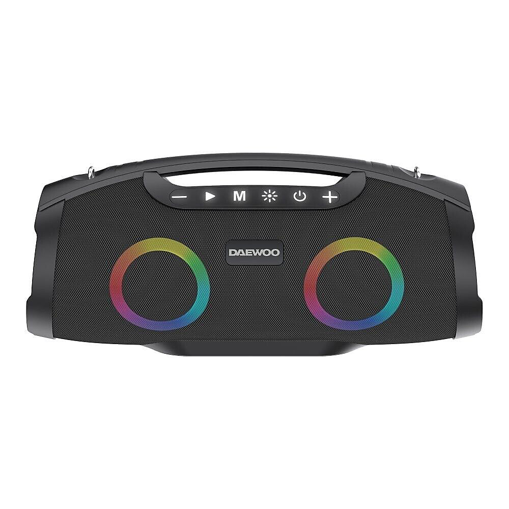 Daewoo Boom Beat Pro Boombox Speaker Black AVS1622 | Powerful Bass | 5 Hours Playback | IPX5 Splashproof | Crystal Clear Playback