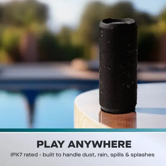 Daewoo Boom Beats Splash 30W Stereo Wireless Speaker Black AVS1623 | 7 Hours Playback | IPX7 Waterproof | Playback Wirelessly | Crystal Clear Playback | Colour Changing Lights