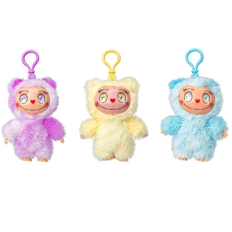 HTI Luv-A-Boos Fluffy Monster with Clip Assorted Colours 1215247