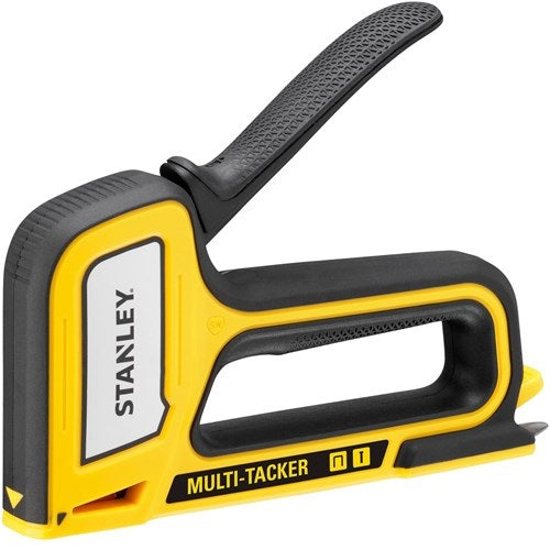 Stanley Light Duty Stapler Tacker Yellow and Black STHT70440-8 | 2in1 Type A and J | Easy Squeeze Hand Staple Gun | Durable and Ergonomic Stapler | For Home-Office and DIY Projects