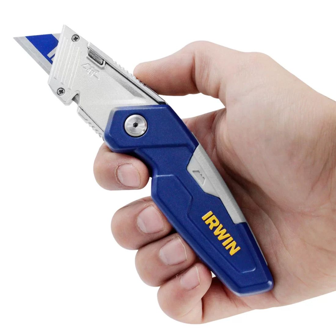 Irwin FK150 Folding Knife Blue 1888438 | Blade Lock Technology