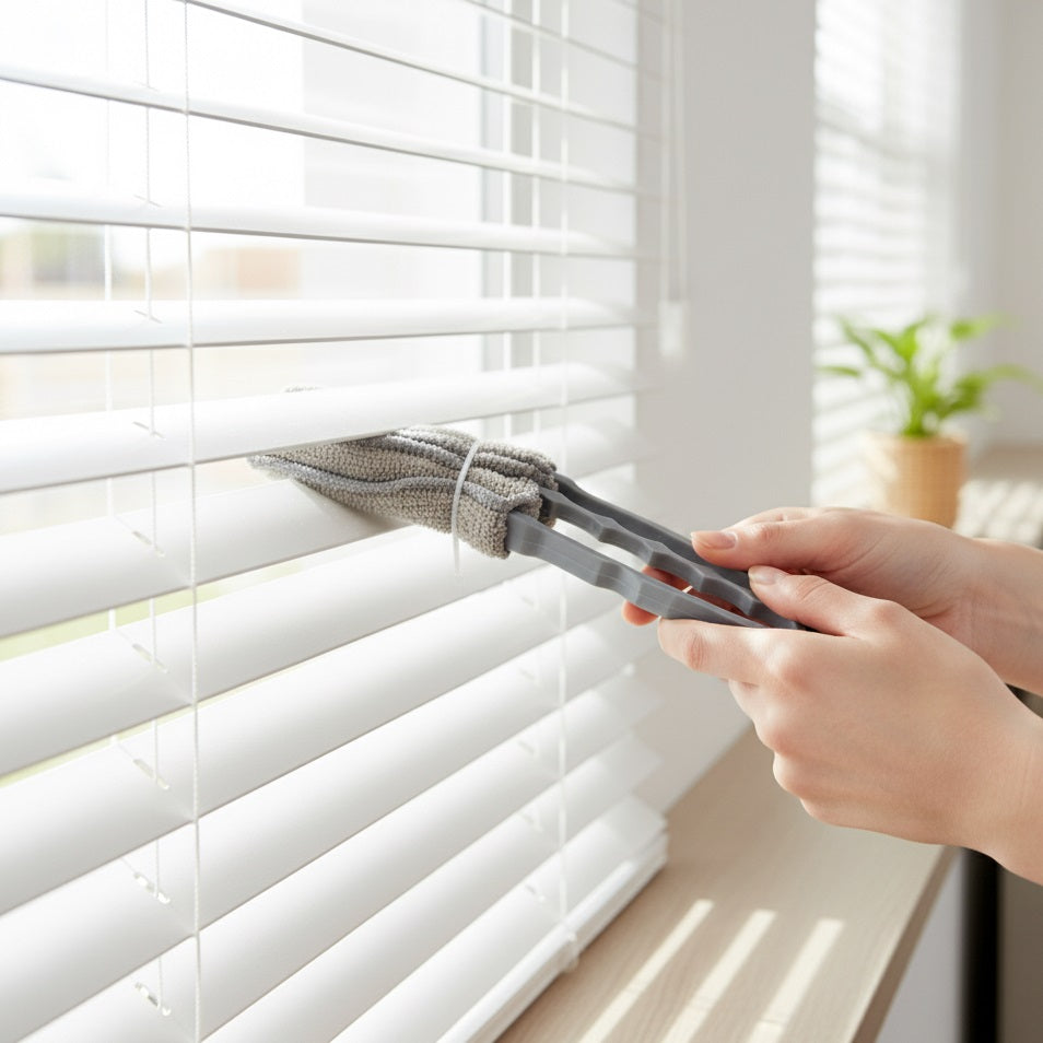 SIL Home Venetian Blind Cleaner Grey 29cm x 18cm x 3cm HH6028A | Suitable for All Types Including Metal-Wood and Plastic | Made from Durable Plastic with a Microfiber Cleaning Cover