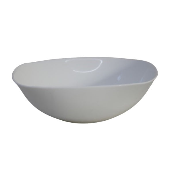 Dura Square Opal Glass Bowl White 7.5-Inch DQ022 | Tempered Break Resistant | Microwave-Dishwasher and Freezer Safe | Durable Kitchen Accessory for Everyday Use