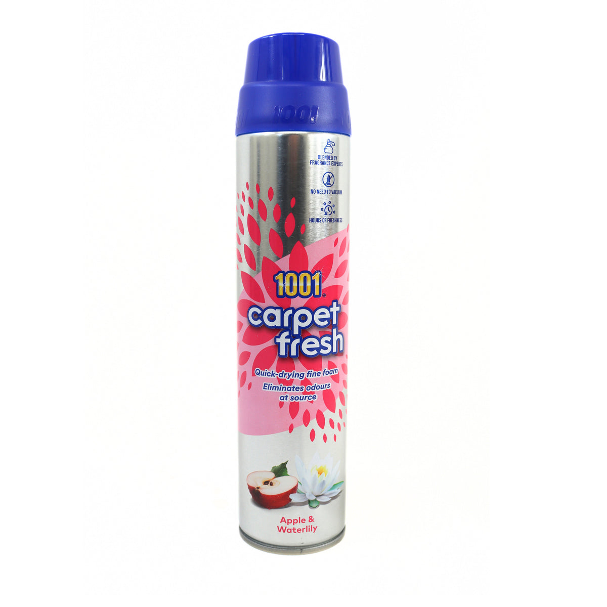 1001 Apple and Waterlily Fragrance Carpet Freshener 300ml S33409 | Quick-drying Fine Foam | Eliminates Odours at Source | Blended by Fragrance Experts | No Need to Vacuum | Hours of Freshness