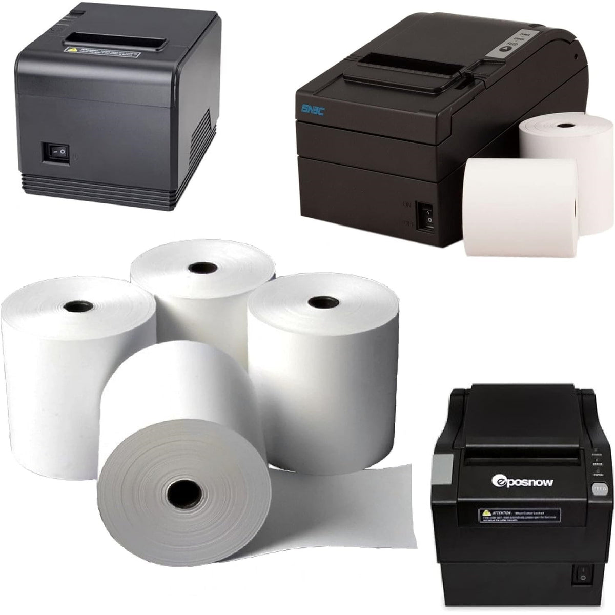 Thermal Receipt Till Rolls White 80mm x 80mm Pack of 5 SA017B | Long-Lasting POS Printer Paper | For Cash Register-POS and More